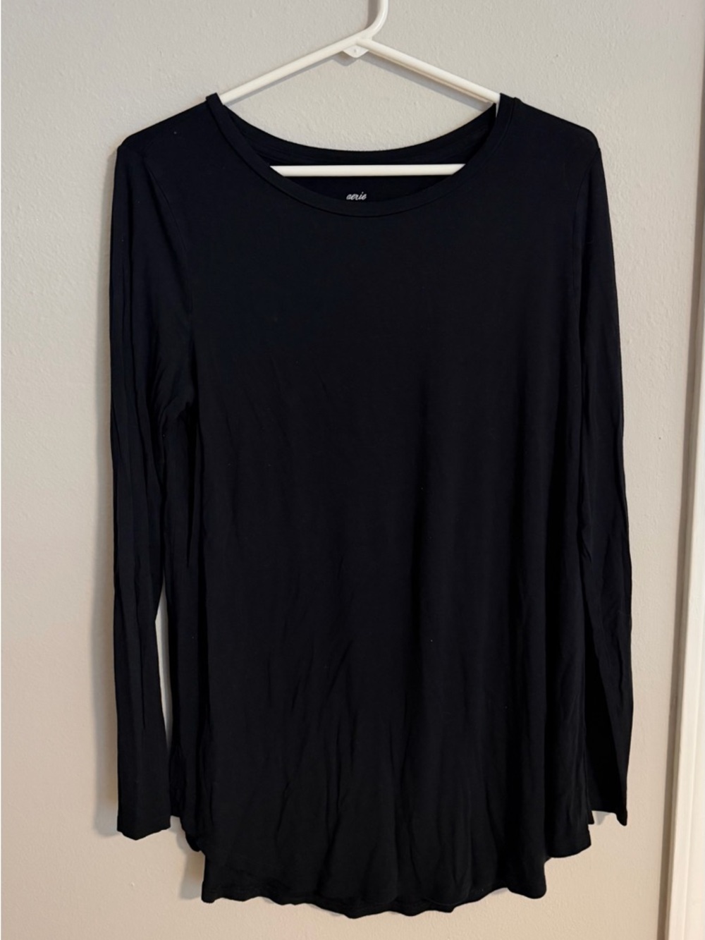 Aerie Just Add Leggings  Black Tunic Top - L